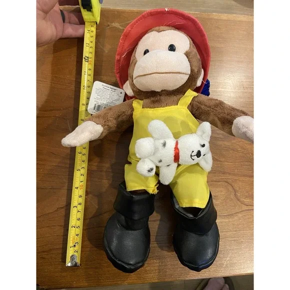 Russ Berrie and Co. Curious George 41 Fireman 13" Plush Boots Hat Spotted Dog - Picture 6 of 6